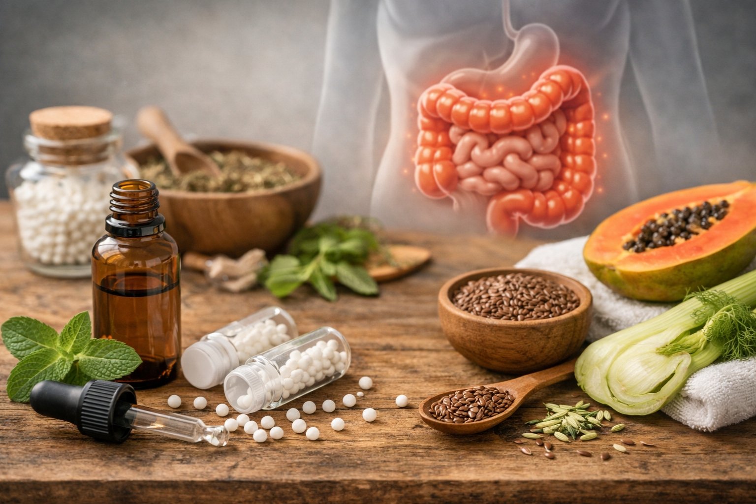 Homéopathie pour la constipation et les ballonnements