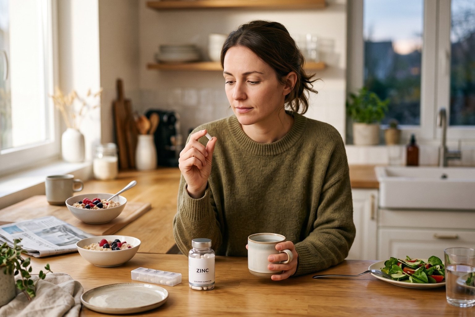 Quand prendre le zinc matin, midi ou soir pour l'absorber